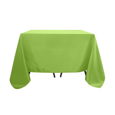 Polyester Square 90"x90" Tablecloth Apple Green - Wrinkle-Resistant & Durable Table Cover