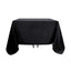 Polyester Square 90"x90" Tablecloth Black - Wrinkle-Resistant & Durable Table Cover for Events