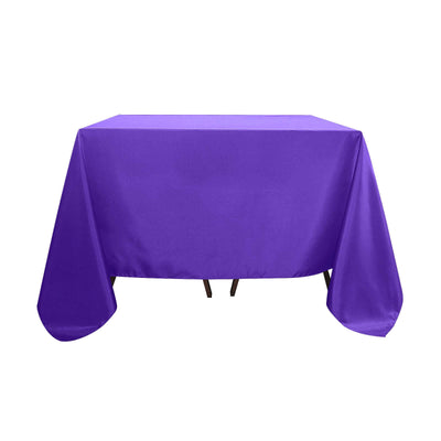 Polyester Square 90"x90" Tablecloth Purple - Wrinkle-Resistant & Durable Table Cover