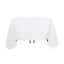 Polyester Square 90"x90" Tablecloth White - Wrinkle-Resistant & Durable Table Cover for Events