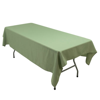 Polyester Tablecloth 60’’Ã—84’’ Dusty Sage Green â€“ Rectangle Washable & Wrinkle-Resistant Perfect for Parties