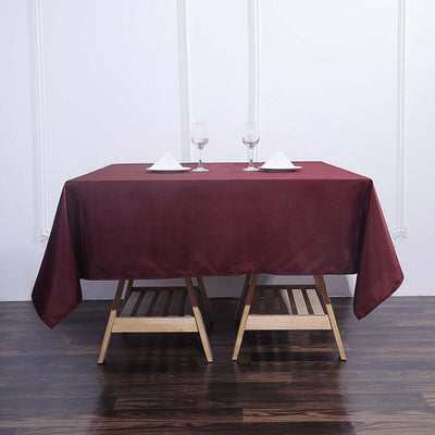 Polyester Square 70"x70" Tablecloth Burgundy - Wrinkle-Resistant & Durable Table Cover