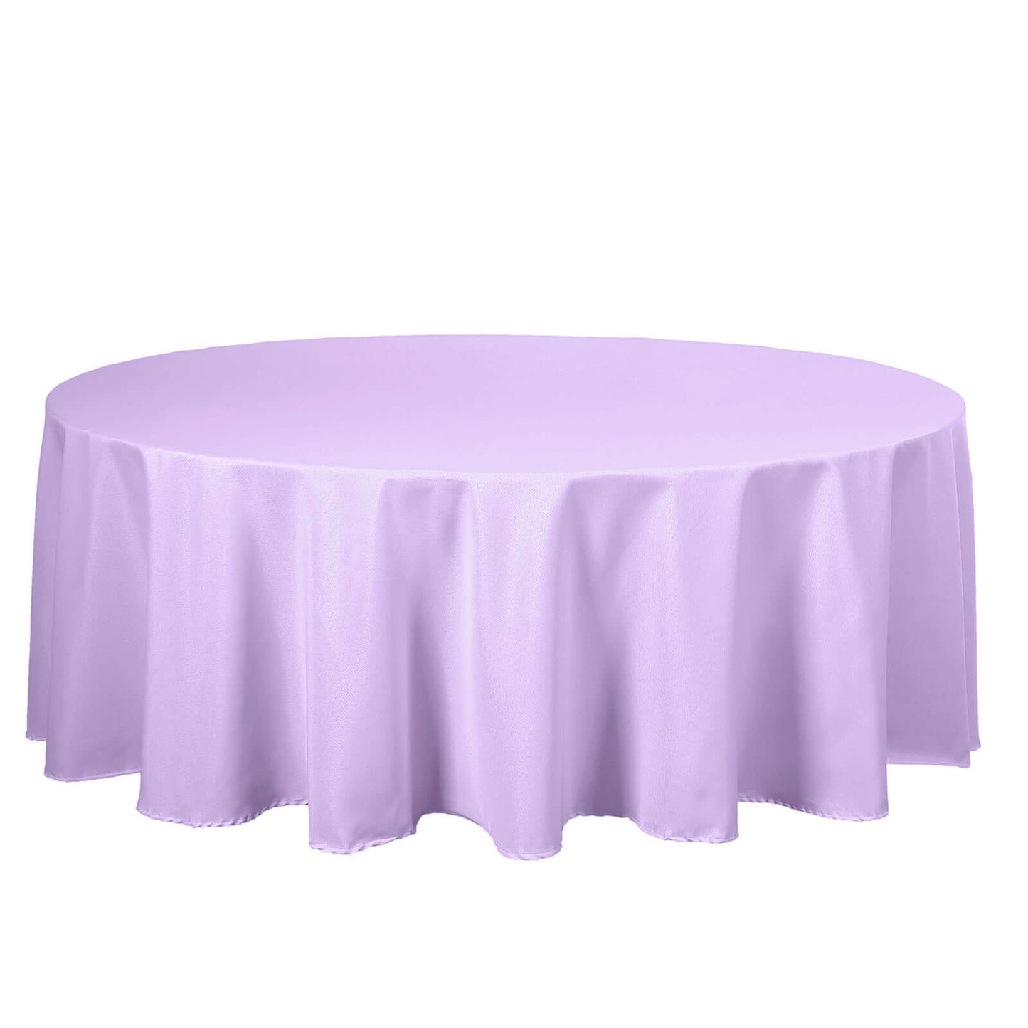 Polyester 108" Round Tablecloth Lavender Lilac - Wrinkle-Resistant Table Cover