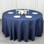 Premium Polyester 120" Round Tablecloth Navy Blue - Seamless 220GSM Wrinkle-Resistant Table Cover