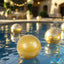 2 Pack 16" Inflatable Gold Decorative Balls - Round Vinyl Pool and Party Balls, Lightweight & Fun