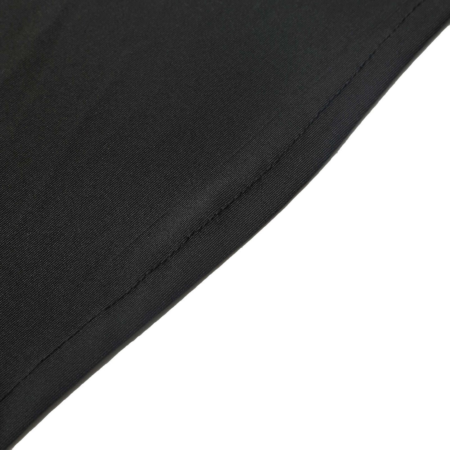 Stretch Spandex 72"x30" Rectangular Table Cover Black with Curved Open Back Design Tailored Professional Look