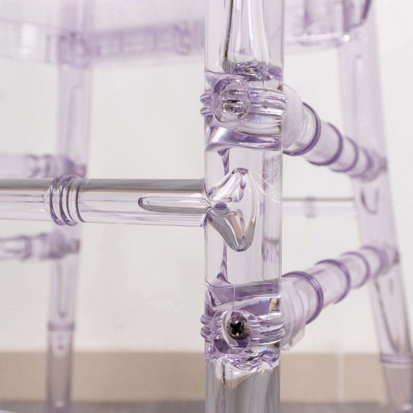 Acrylic Stackable Ghost Chair in Phoenix Chiavari style Transparent Resin with Oval Back Clear - Sleek Armless Design for Weddings & Gatherings