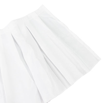 Portable Stage Skirt White Polyester Platform Skirting Cloth for Events Performances & Wedding Staging - 16’’x10ft