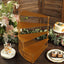 4-Tier Metal Spiral Stairway Cupcake Display Stand Gold - Dessert Cake Step Pedestal Tray 17"