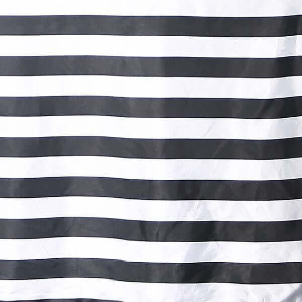 Satin 60"x102" Rectangle Tablecloth Black/White - Stripe Design with Stylish Smooth Finish Table Cover