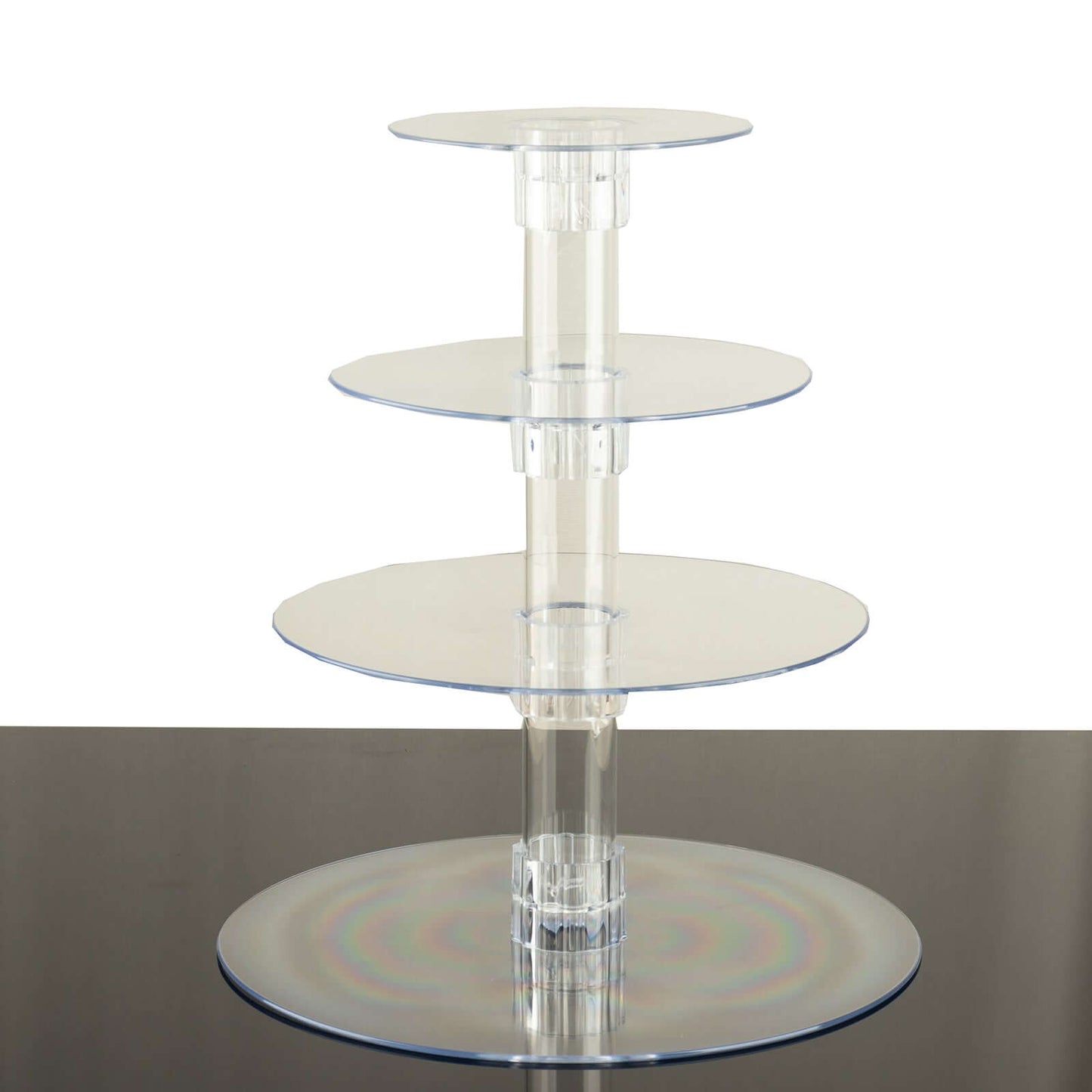 4-Tier Acrylic Round Cupcake Stand Clear - Buffet Party Tables 14"