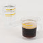 8-Pack Plastic Coffee Mugs Clear with Gold Stripes - Sturdy Disposable Cups for Coffee and Tea 8oz 3.5"