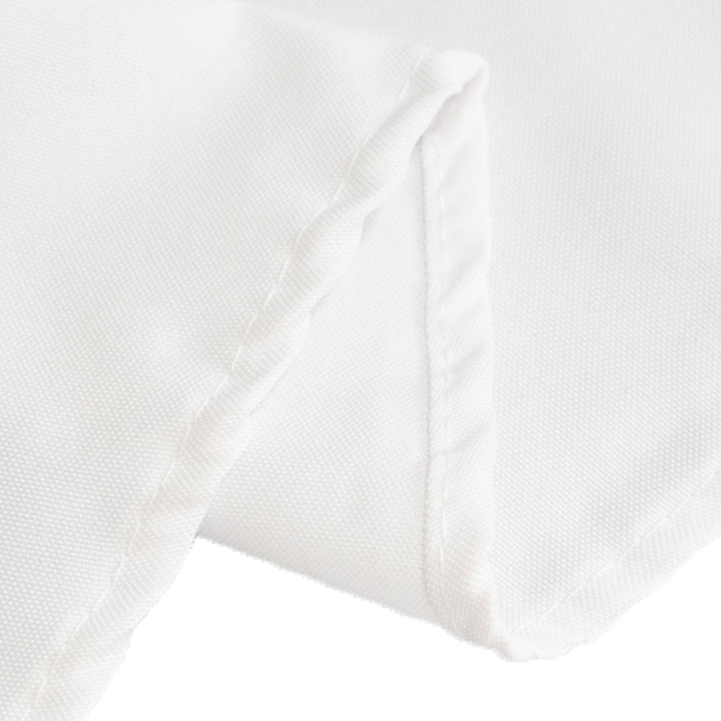 Fire Retardant Premium Polyester 90" Round Tablecloth White - Stylish High-Performance Table Cover for Large Gatherings