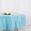 Polyester 90" Round Tablecloth Light Blue - Stain & Wrinkle-Resistant Table Cover