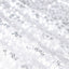Sequin 17ft Table Skirt Silver - Pleated Satin With Top Velcro Strip