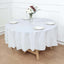 5-Pack Plastic Table Covers White Round - Durable PVC Disposable Tablecloths for Events 84"