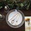 24-Pack Plastic Silverware Set with Hammered Design Rose Gold - Heavy Duty Disposable Utensils 7"