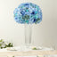 Pre-Arranged Silk Rose Wedding Centerpiece, Blue Artificial Rose Flower Balls Arrangement Table Decor - 20"