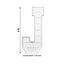 Giant LED Marquee Light Up Letter "J", White 4ft Pre-Cut Foam Board with 10 Warm White Battery Operated LEDs, Glue Gun and Sticks