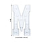 Giant LED Marquee Light Up Letter "M", White 4ft Pre-Cut Foam Board with 10 Warm White Battery Operated LEDs, Glue Gun and Sticks