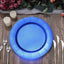 10-Pack Disposable Round Charger Plates in Royal Blue with Leathery Texture - Durable 1100GSM Cardboard Placemats 13"