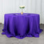 Premium Polyester 132" Round Tablecloth Purple - Seamless 220GSM Wrinkle-Resistant Table Cover