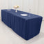 Premium Polyester 8ft Rectangle Tablecloth Navy Blue Durable Fitted 220GSM Table Cover