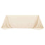 Scuba Rectangular 90"x132" Tablecloth Beige - Wrinkle Free, Stain Resistant & Seamless Table Cover