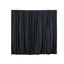2 Pack Black Scuba Polyester Event Curtain Drapes, Durable Flame Resistant Backdrop Event Panels Wrinkle Free with Rod Pockets - 10ftx10ft