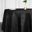 Taffeta 120" Round Tablecloth Black - Seamless Accordion Crinkle Design for Stylish Occasions