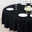 100% Cotton 90" Round Tablecloth Black Linen - Soft & Breathable Table Cover