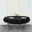 Premium Polyester 70" Round Tablecloth Black - Stain and Wrinkle-Resistant 220GSM Table Cover