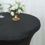 Heavy Duty Spandex 30" Fitted Round Cocktail Table Cover Black Ruched Pleated - Durable Stretch Design