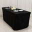 Fitted Polyester 72"x24"x30" Rectangle Tablecloth Black - Perfect Fit for Special Size Tables