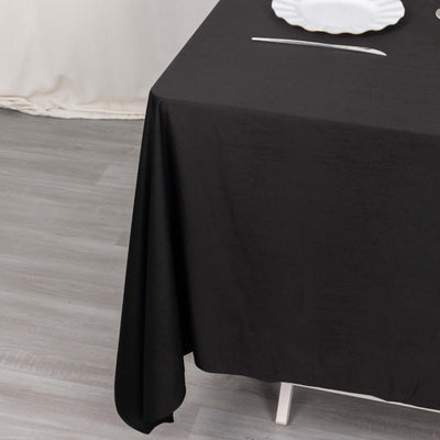 Scuba 70"x70" Table Overlay Square Tablecloth Black - Wrinkle Free & Stain Resistant Table Cover