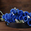 12 Bushes Royal Blue Artificial Premium Silk Flower Rose Bud Bouquets