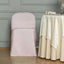 Polyester Slip On Folding Chair Covers Blush - Stain-Resistant Reusable Durable Fabric