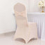 Spandex Chair Cover with Silver Rhinestone Buckled Sash Band Blush - Stretch Fitted Slipcover