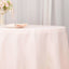 Premium Polyester 120" Round Tablecloth Blush - Seamless 220GSM Wrinkle-Resistant Table Cover