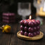 2-Pack Decorative Paraffin Wax Candles Bubble Cube Design Burgundy - Unscented Long Burning Pillar Candle Set 2"