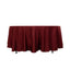 Lamour Satin 108" Round Tablecloth Burgundy - Durable & Silk-Like Table Cover