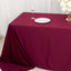 Scuba Rectangular 90"x132" Tablecloth Burgundy - Wrinkle Free, Stain Resistant & Seamless Table Cover