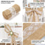 Natural Burlap Chair Sash 5"x108" with Lace Hessian Jute - Rustic Bow Design for Weddings & Gatherings