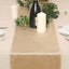 Premium Velvet 12"x108" Table Runner Champagne - Sheen Finish Reusable Table Decor