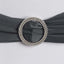 5 Pack Stretch Spandex Chair Sashes Charcoal Gray - Reusable Chair Bands with Silver Diamond Ring Slide Buckle 5"x14"