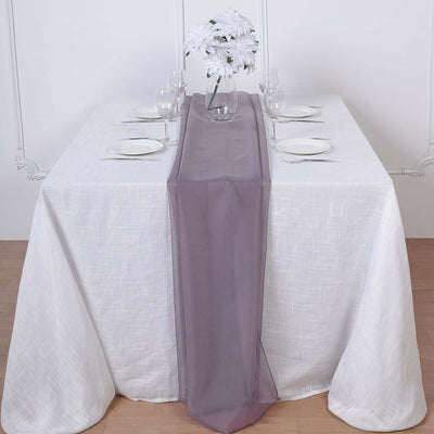 Chiffon 6ft Table Runner Violet Amethyst - Flowy & Lightweight Table Decor