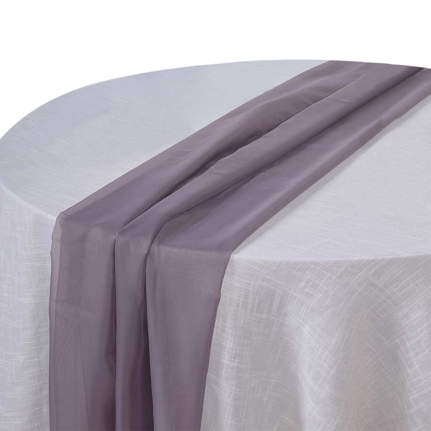 Chiffon 6ft Table Runner Violet Amethyst - Flowy & Lightweight Table Decor