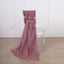 5 Pack Chiffon Chair Sashes Mauve/Cinnamon Rose - Soft & Lightweight Designer Chair Bows 22"x78"