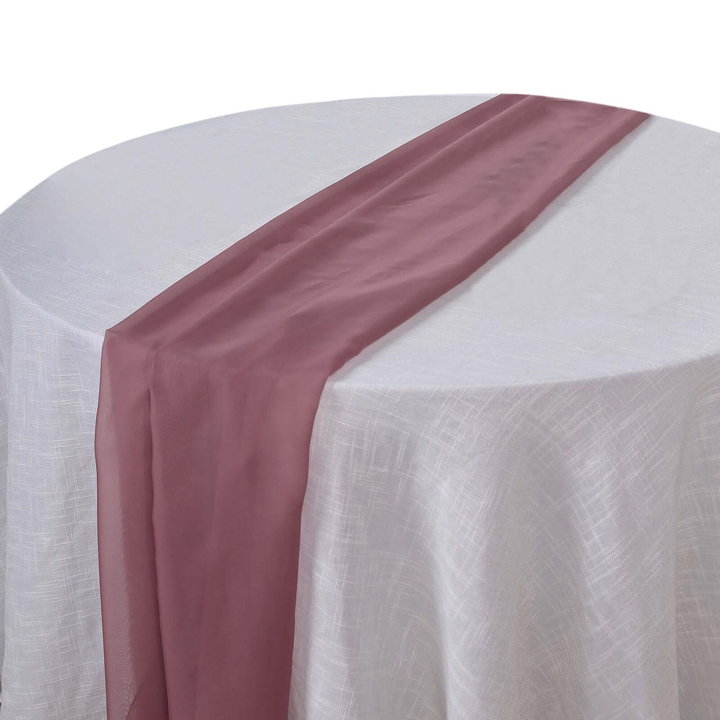 Chiffon 6ft Table Runner Mauve/Cinnamon Rose - Flowy & Lightweight Table Decor