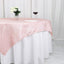 Taffeta 72"x72" Table Overlay Square Tablecloth Blush - Accordion Crinkle Table Cover